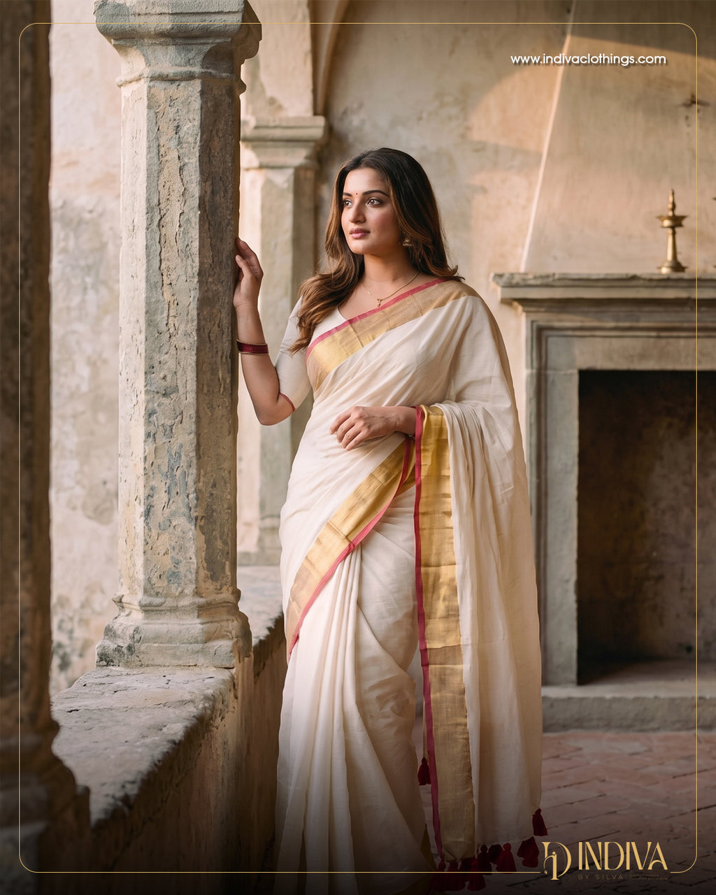Mul cotton saree  Without Blouse pieces