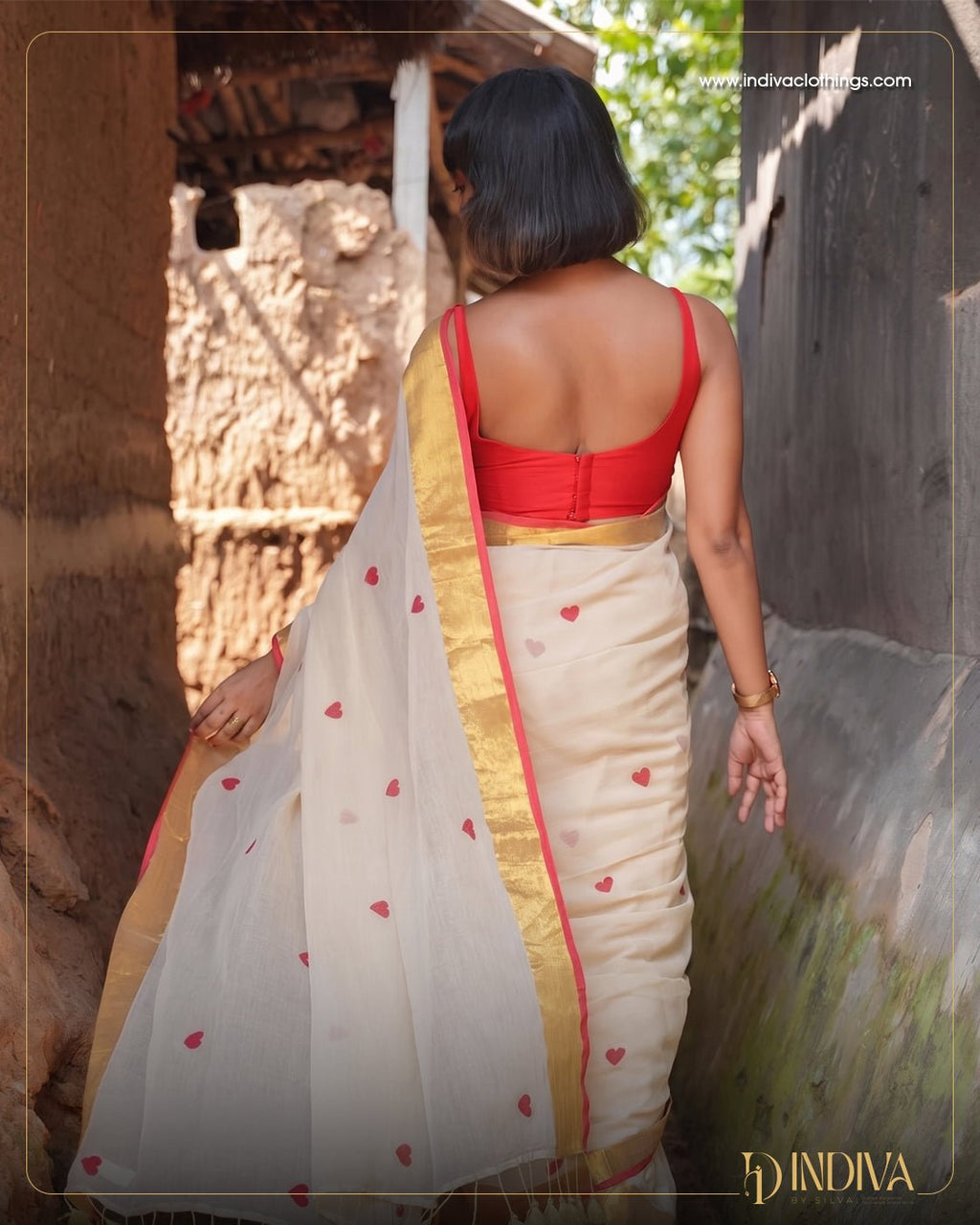 Mul Cotton Saree - Indiva By Silva