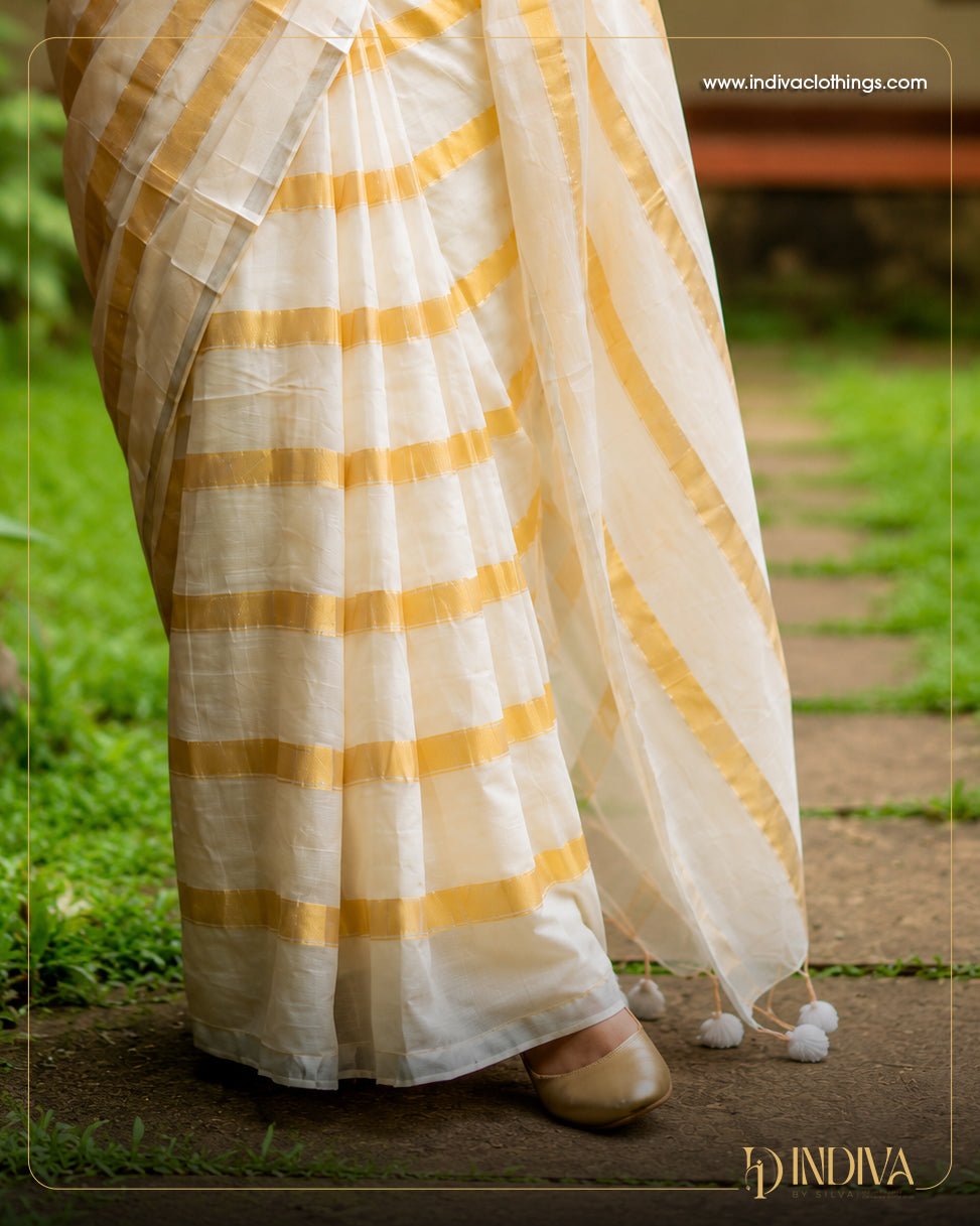 Pure Mul Cotton Saree - Indiva By Silva