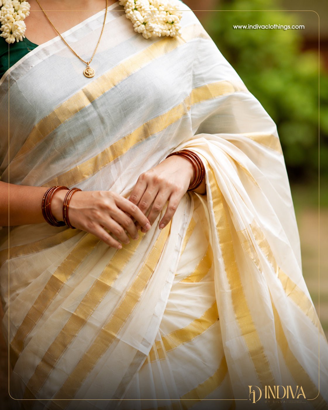 Pure Mul Cotton Saree - Indiva By Silva