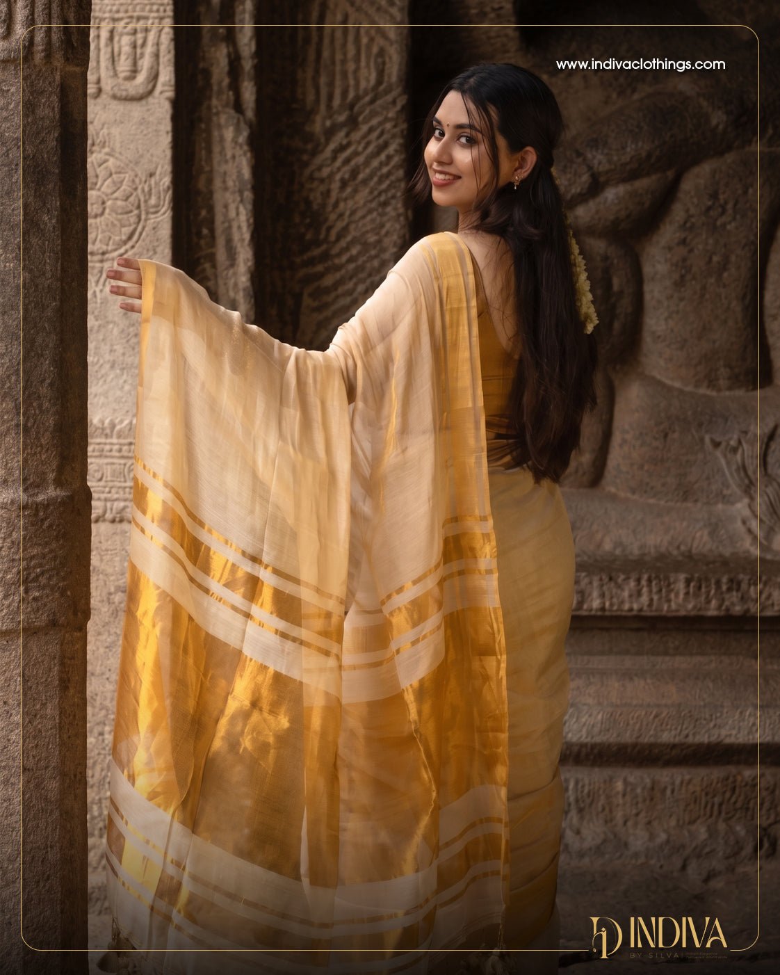 Soft Mul Cotton Saree - Indiva By Silva