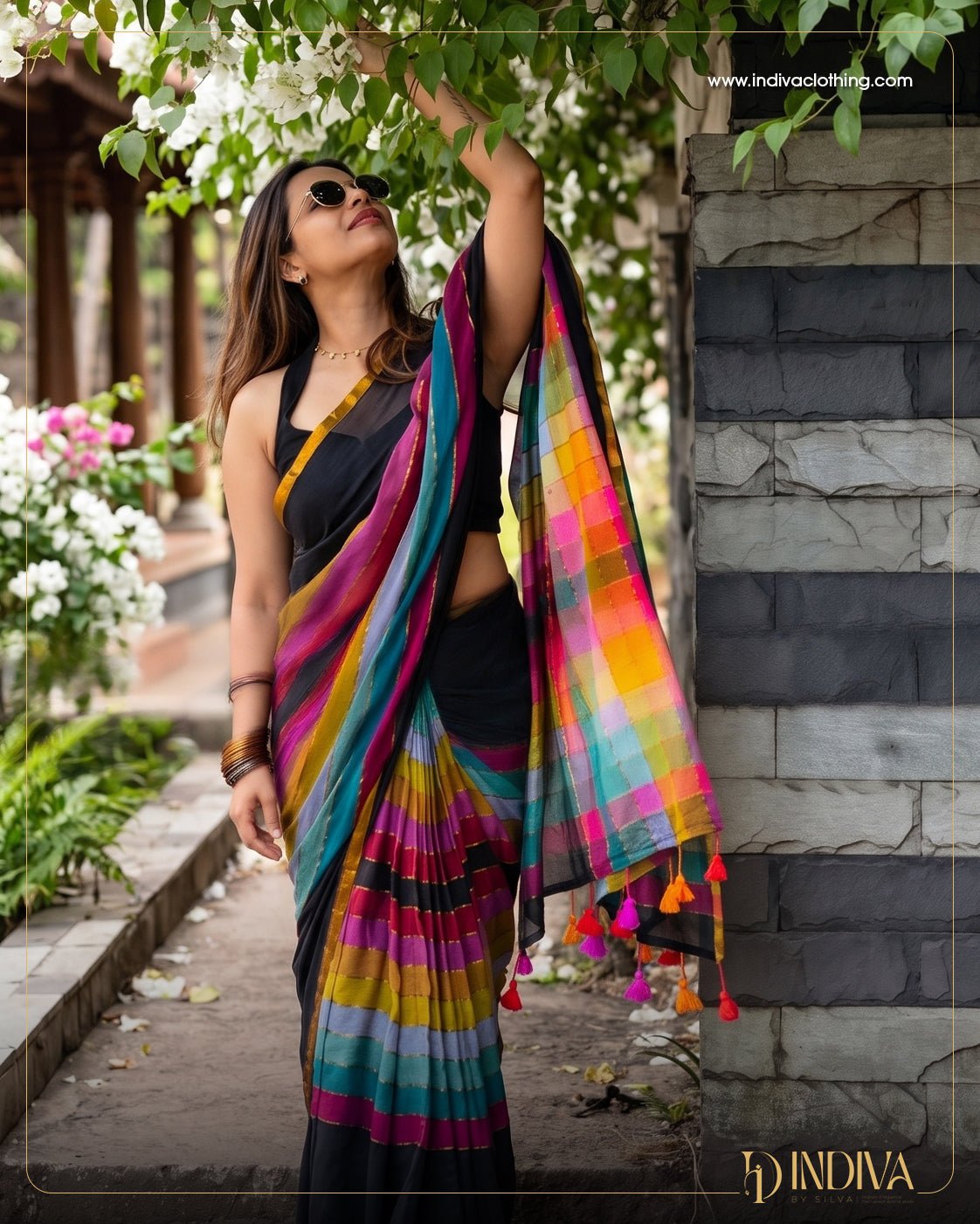 Soft Mul cotton Saree - Indiva By Silva