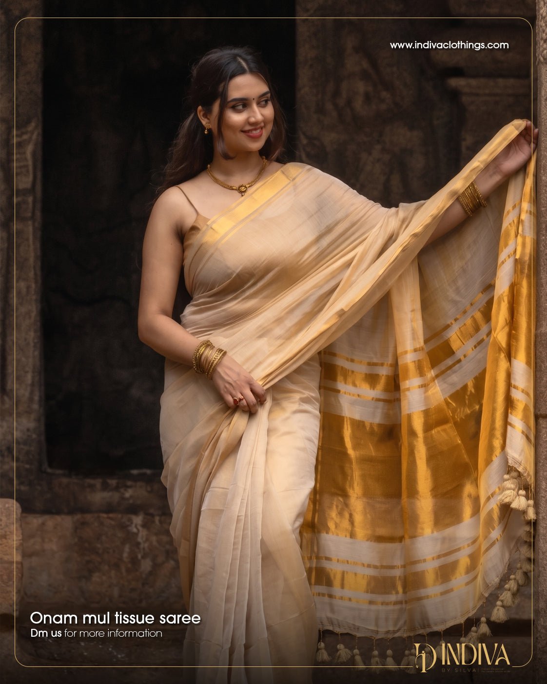 Soft Mul Cotton Saree - Indiva By Silva