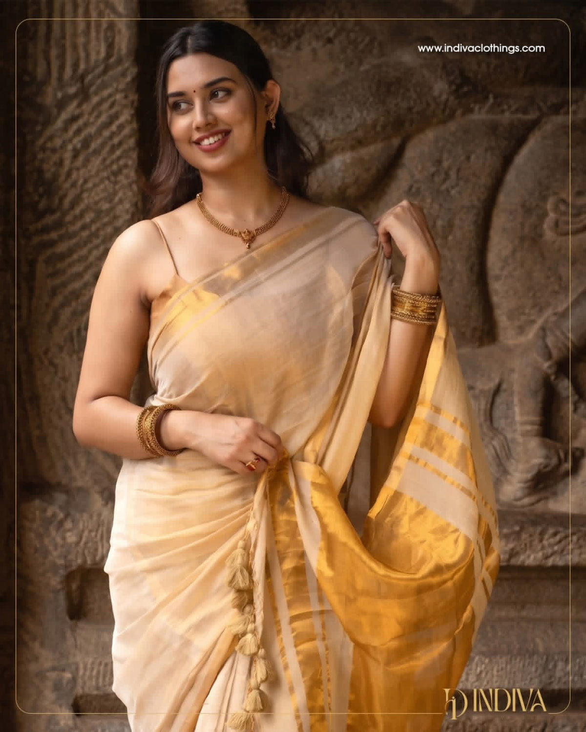 Soft Mul Cotton Saree - Indiva By Silva