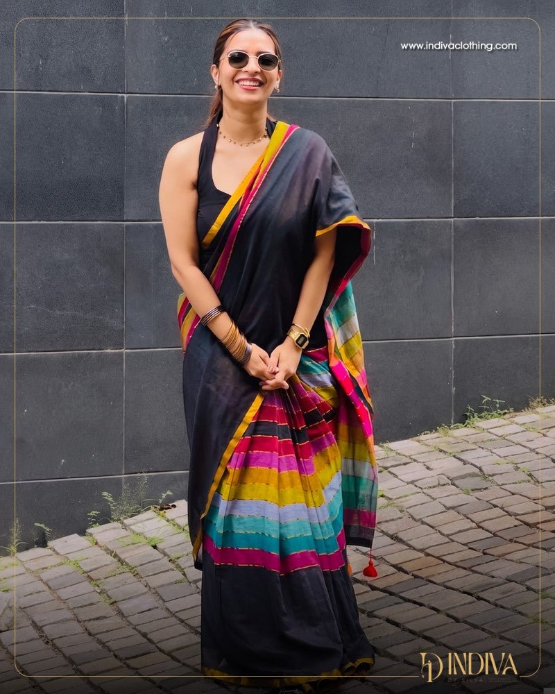 Soft Mul cotton Saree - Indiva By Silva